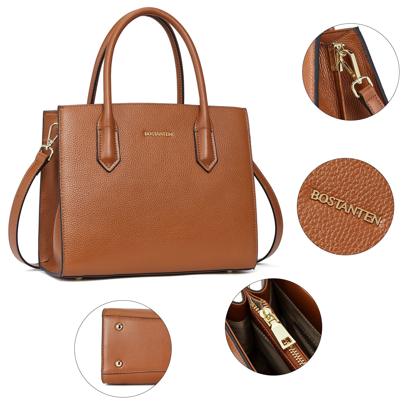 Machk Genuine Leather Tote Bag — Handle Shoulder