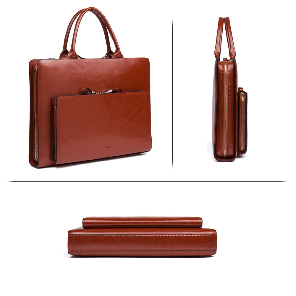 Carol Womens Leather Briefcase — Capable