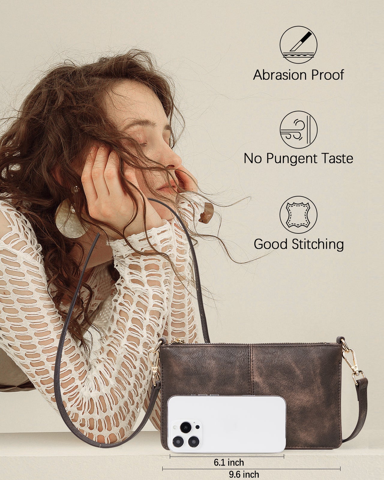 Nola Chic and Sustainable - The Vegan Leather Envelope Clutch Purse
