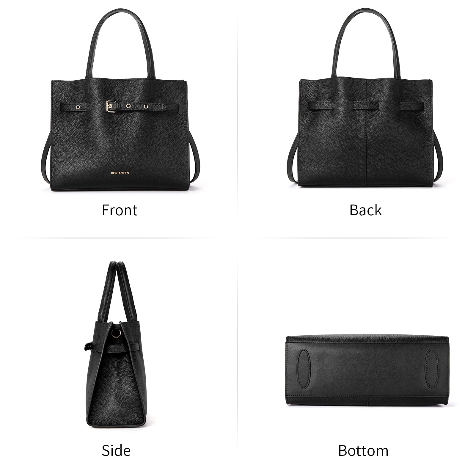 BOSTANTEN Women Handbags Purses Leather Tote Bags Designer Fashion Top Handle Crossbody Bags with Zipper Pouch