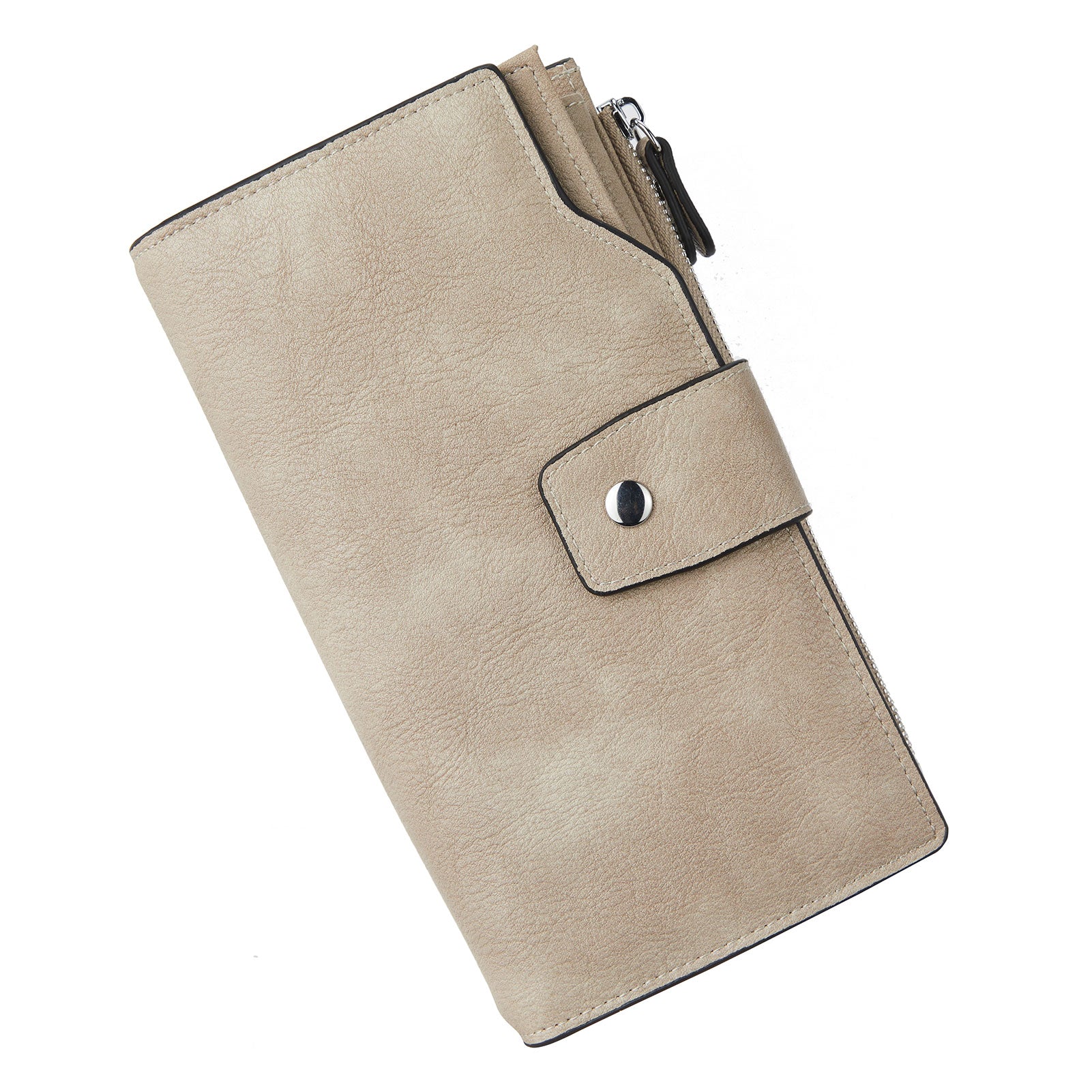 BOSTANTEN Womens Wallet Leather Wallets Large Capacity Cash Cluth Purses Coffee Rough Grain