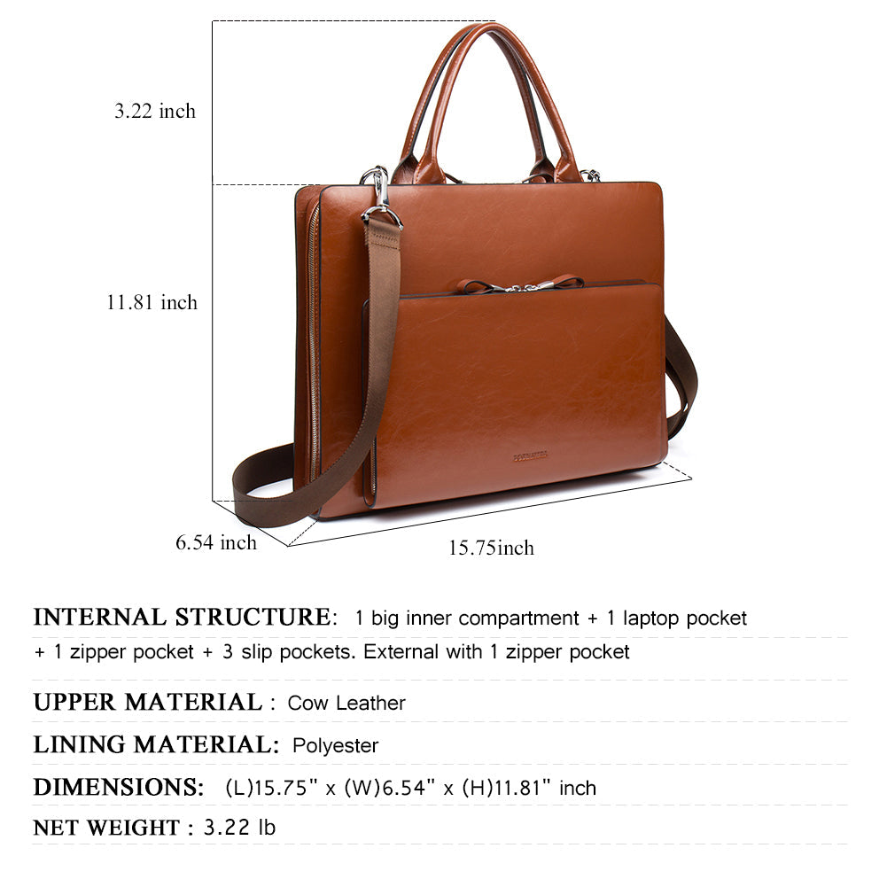Carol Womens Leather Briefcase — Capable