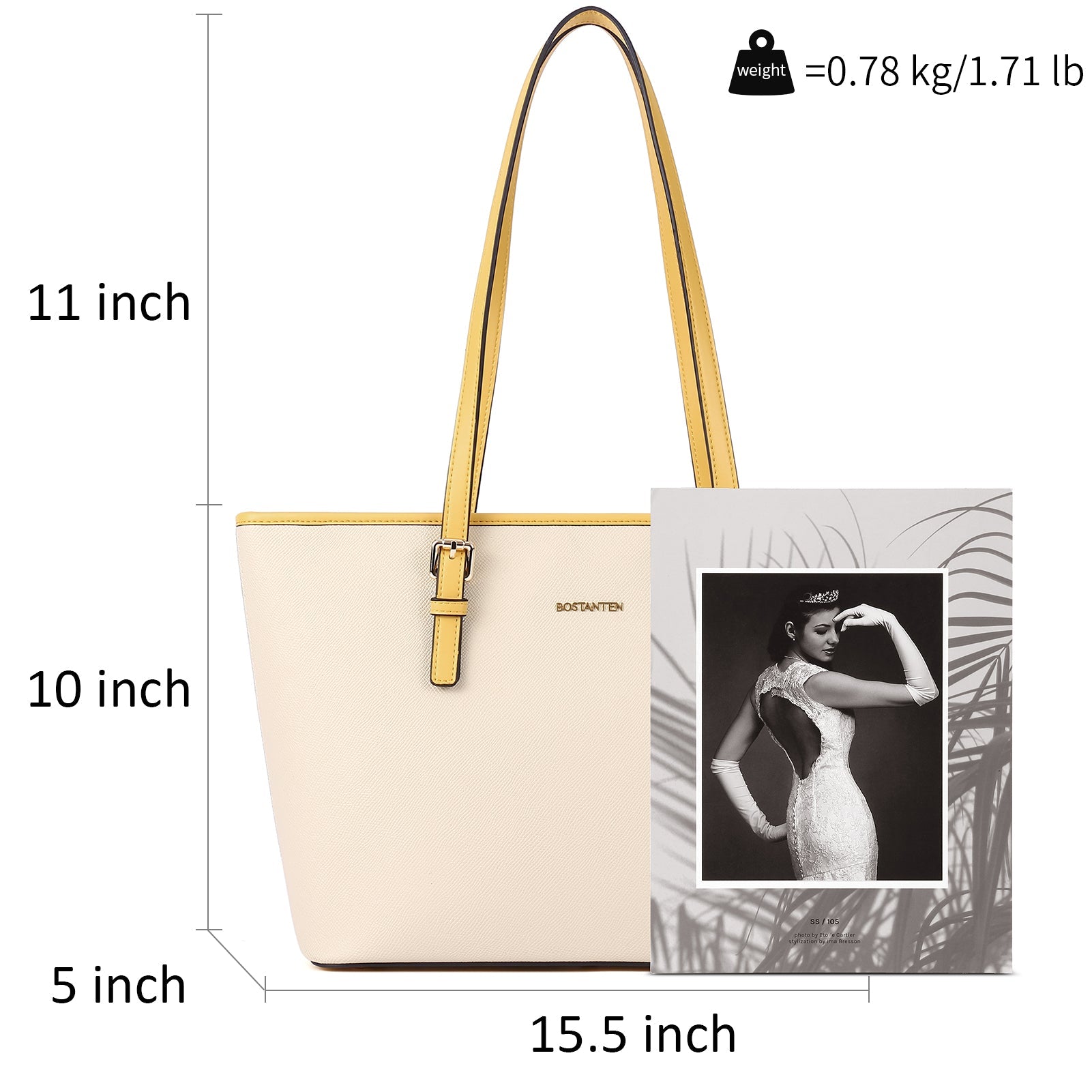 BOSTANTEN Women Handbag Genuine Leather Tote Bag Shoulder Purses