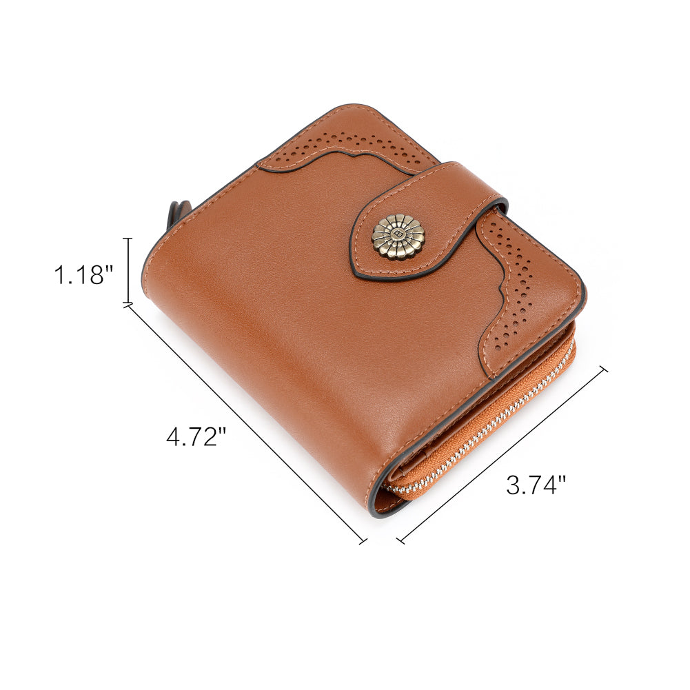 Rozenn Full Grain Leather Money Clip Wallet —— Small Bifold
