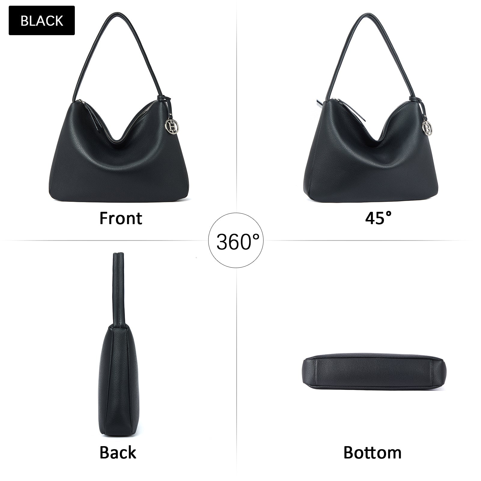 Vegan Leather Hobo Purses for Women Designer Shoulder Bags