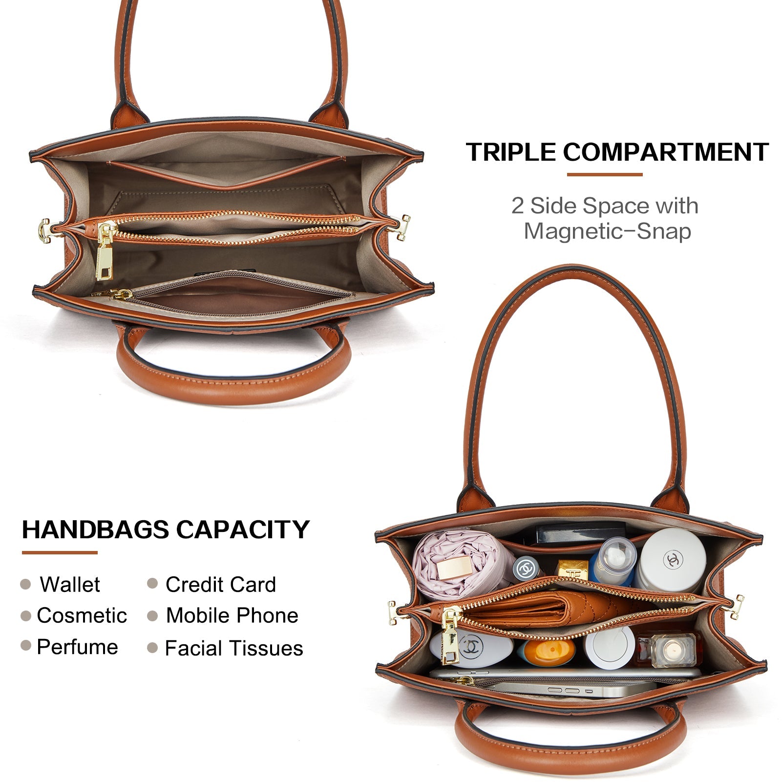 Machk Genuine Leather Tote Bag — Handle Shoulder