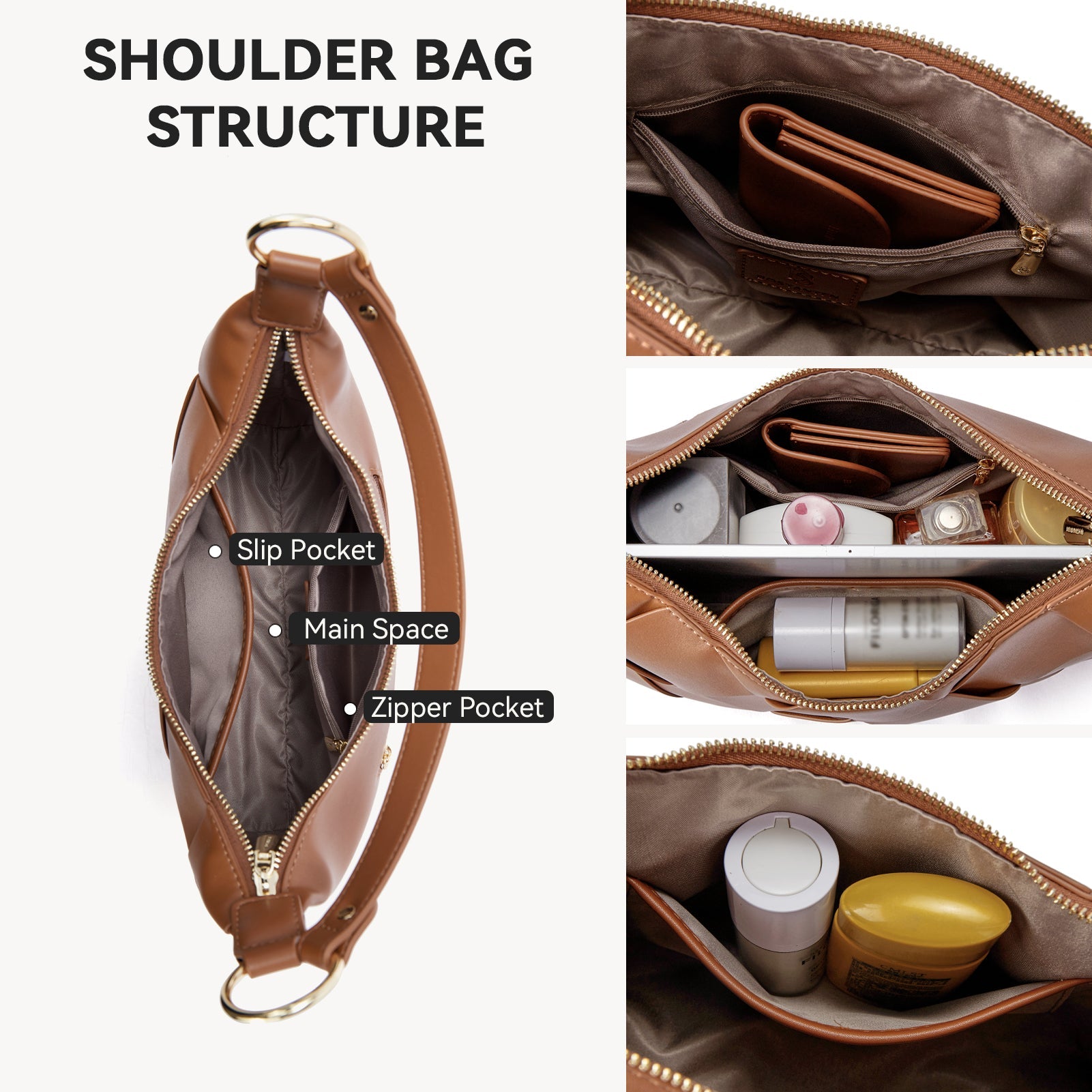 Kweli Woven Shoulder Bucket Bag