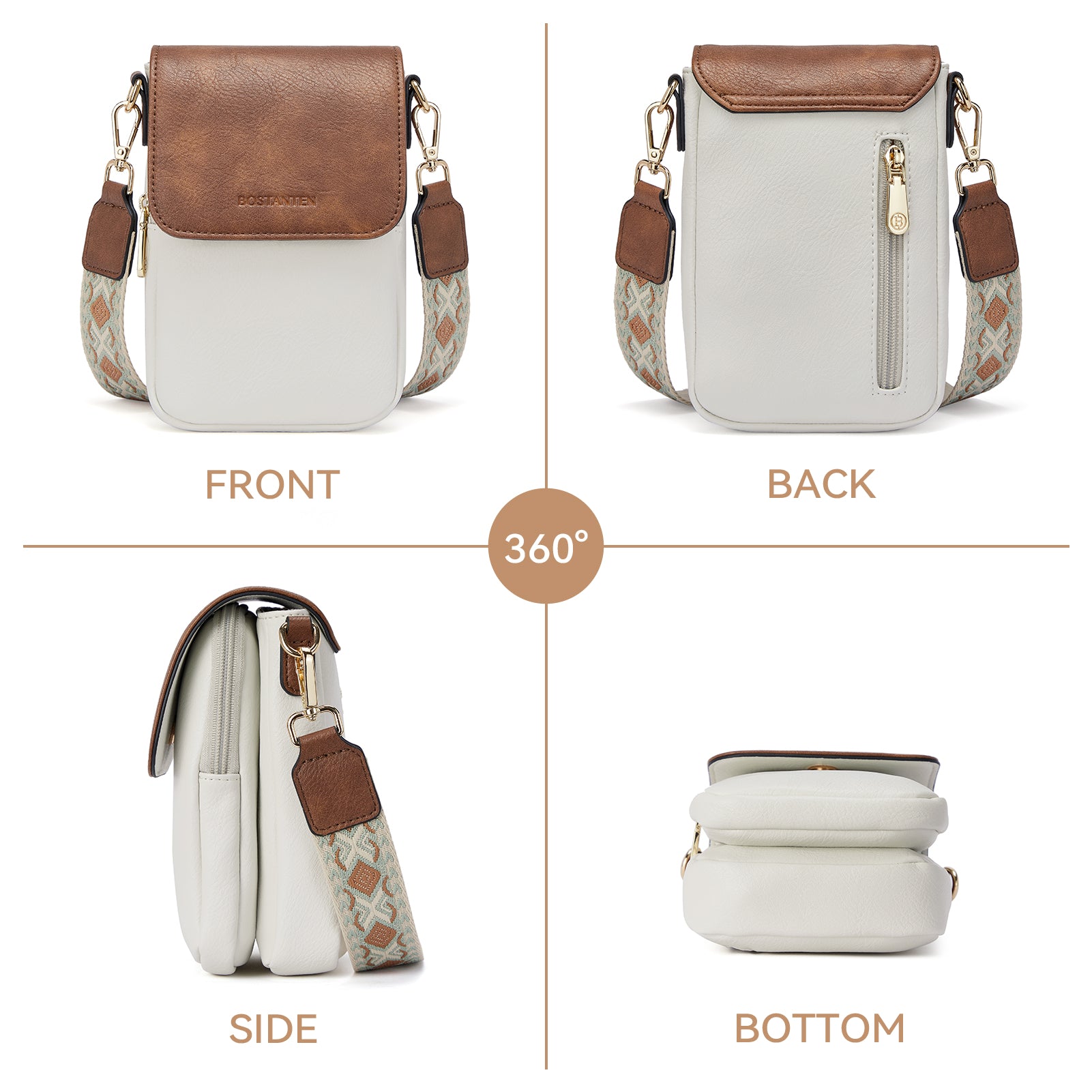 Phone Crossbody Bag – Diamond Pattern Strap
