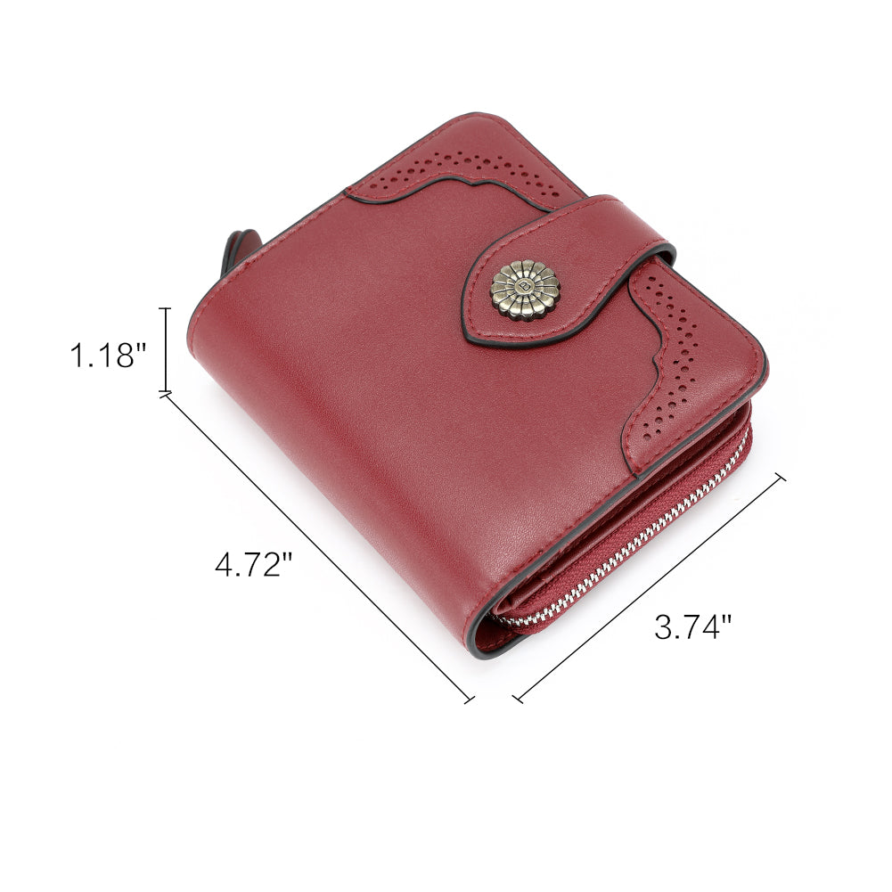 Rozenn Full Grain Leather Money Clip Wallet —— Small Bifold