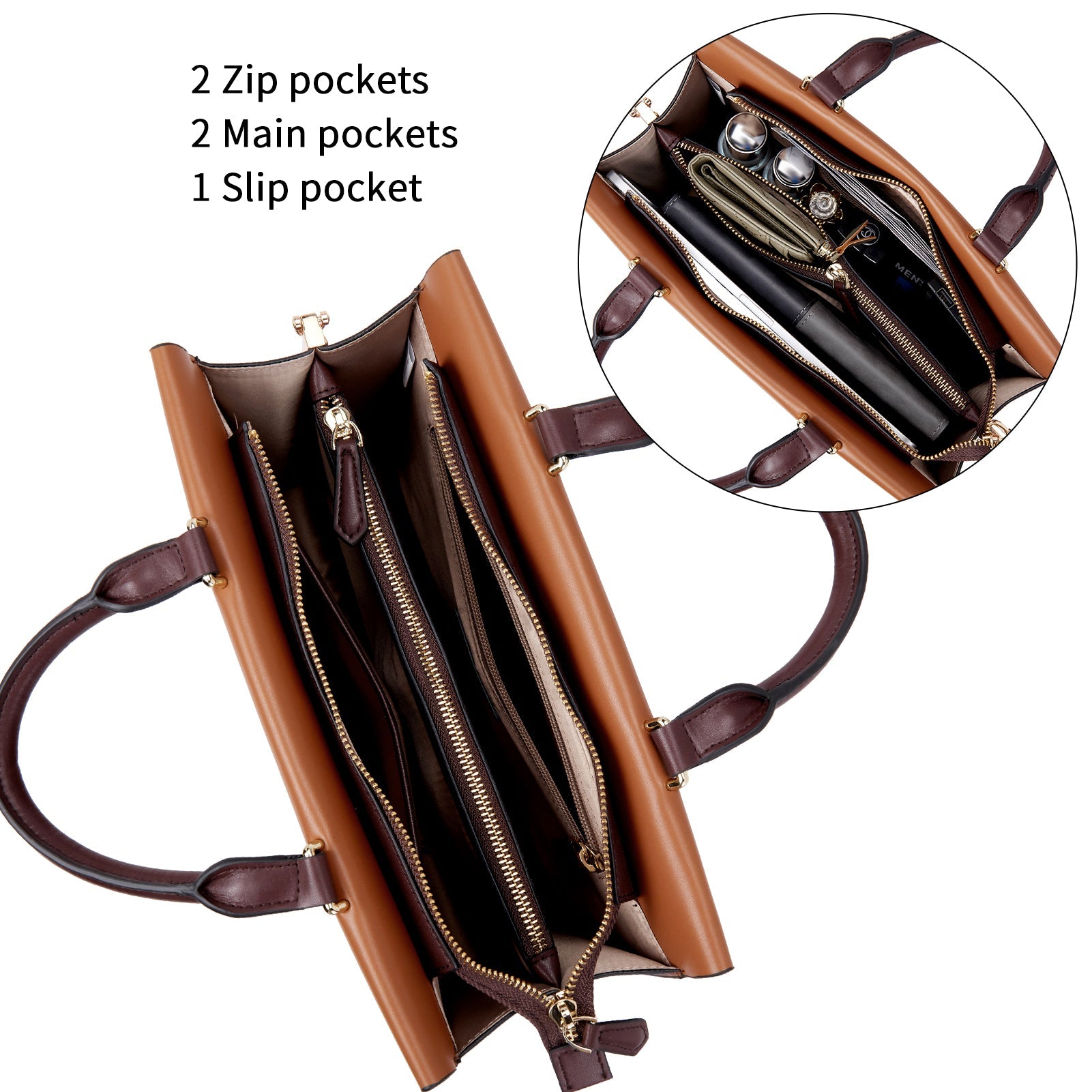 BOSTANTEN Leather Handbag for Women Top Handle Designer Fashion Shoulder Bag Purse