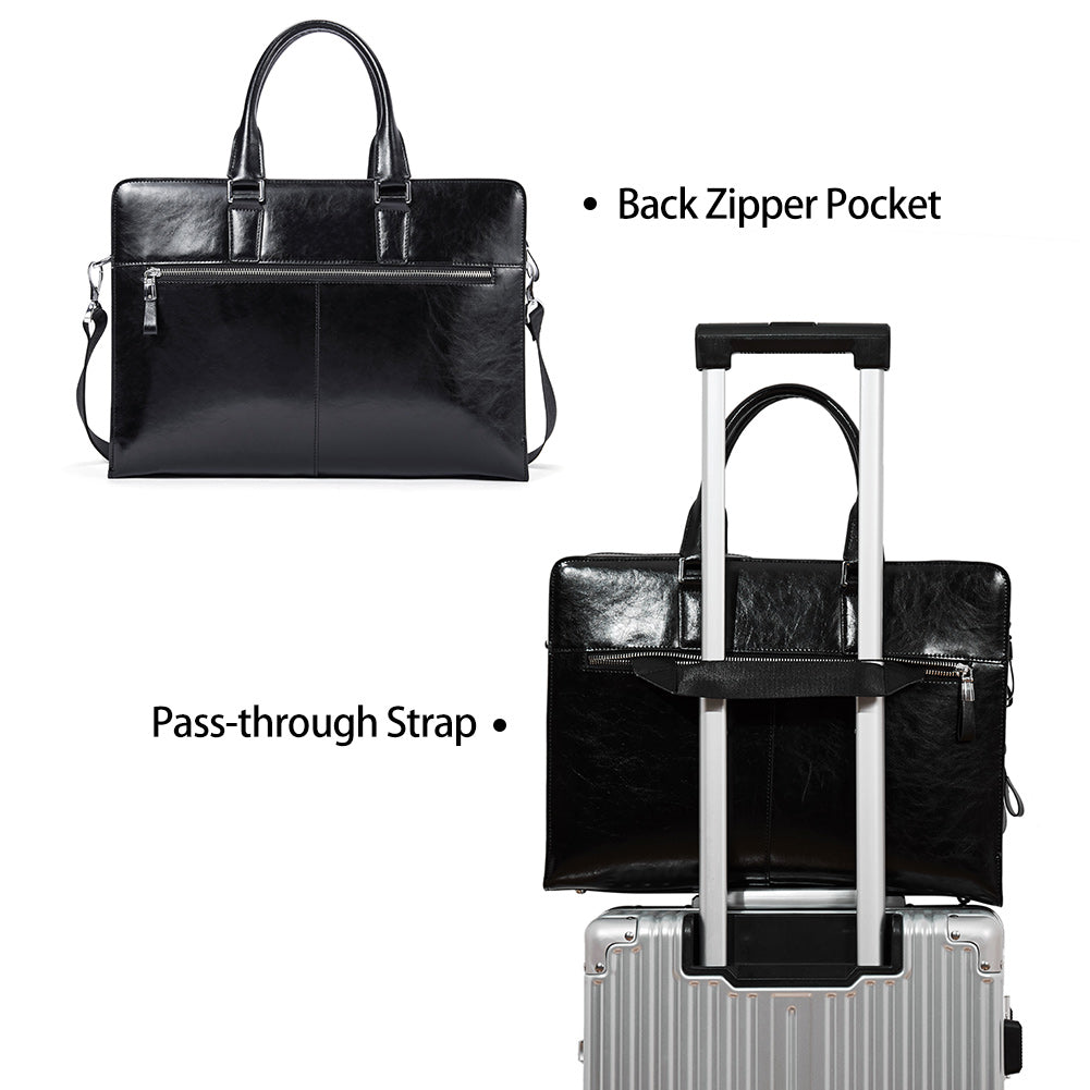 Designer Leather Briefcase - 16‘’ Laptop