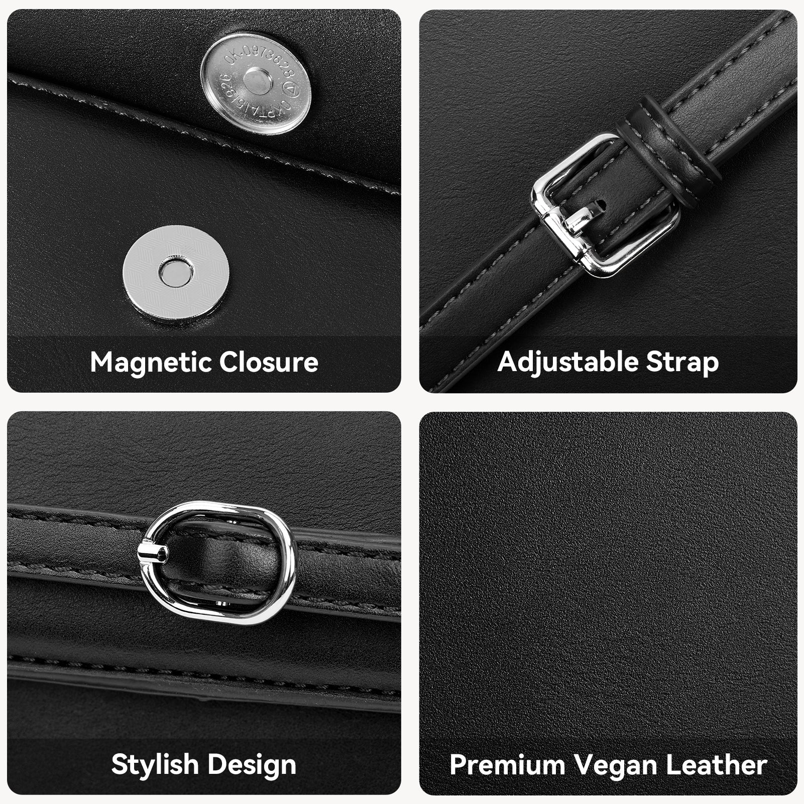Kweli Belted Elegance Leather Shoulder Bag