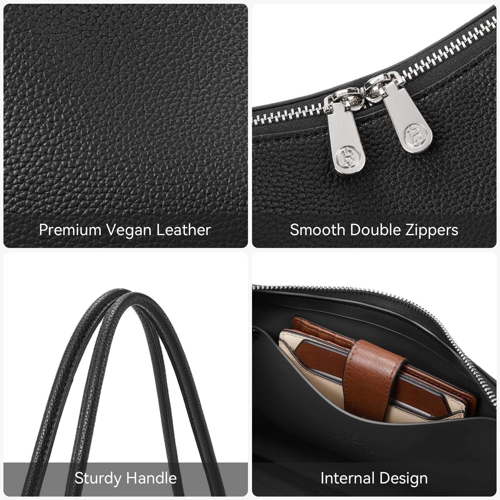 Claire Arc Silhouette Leather Tote Handbag