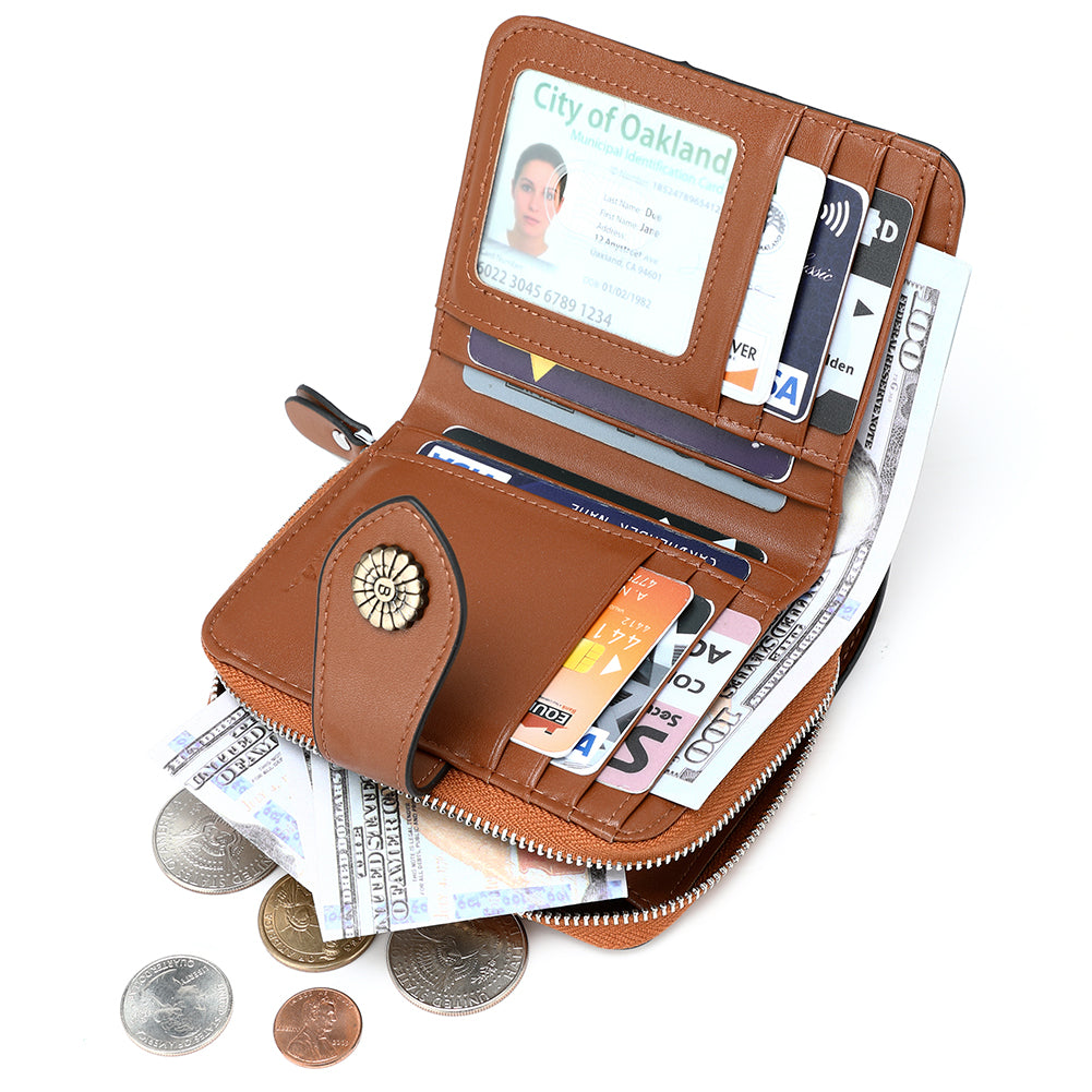Rozenn Full Grain Leather Money Clip Wallet —— Small Bifold