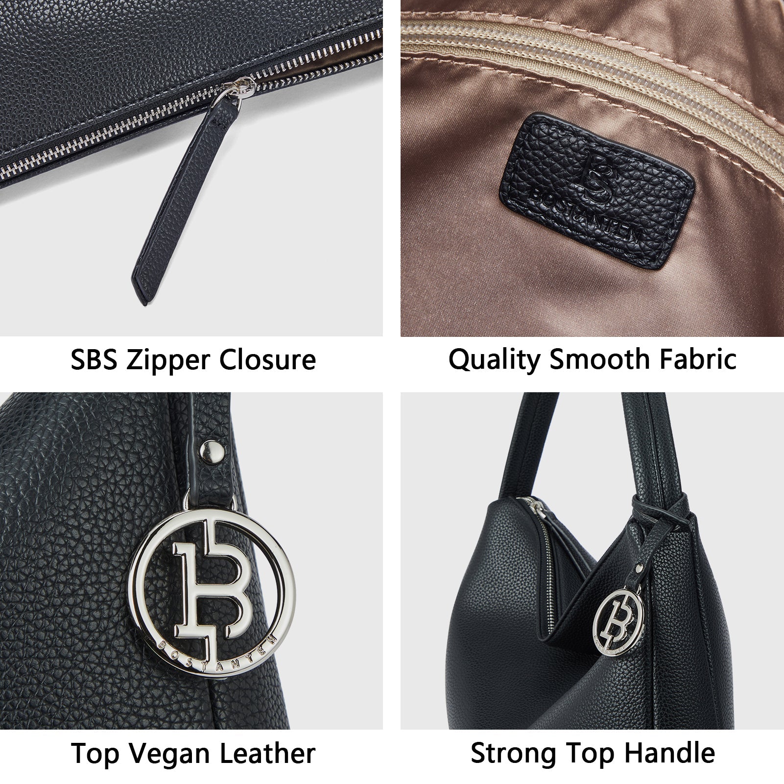 Vegan Leather Hobo Purses for Women Designer Shoulder Bags