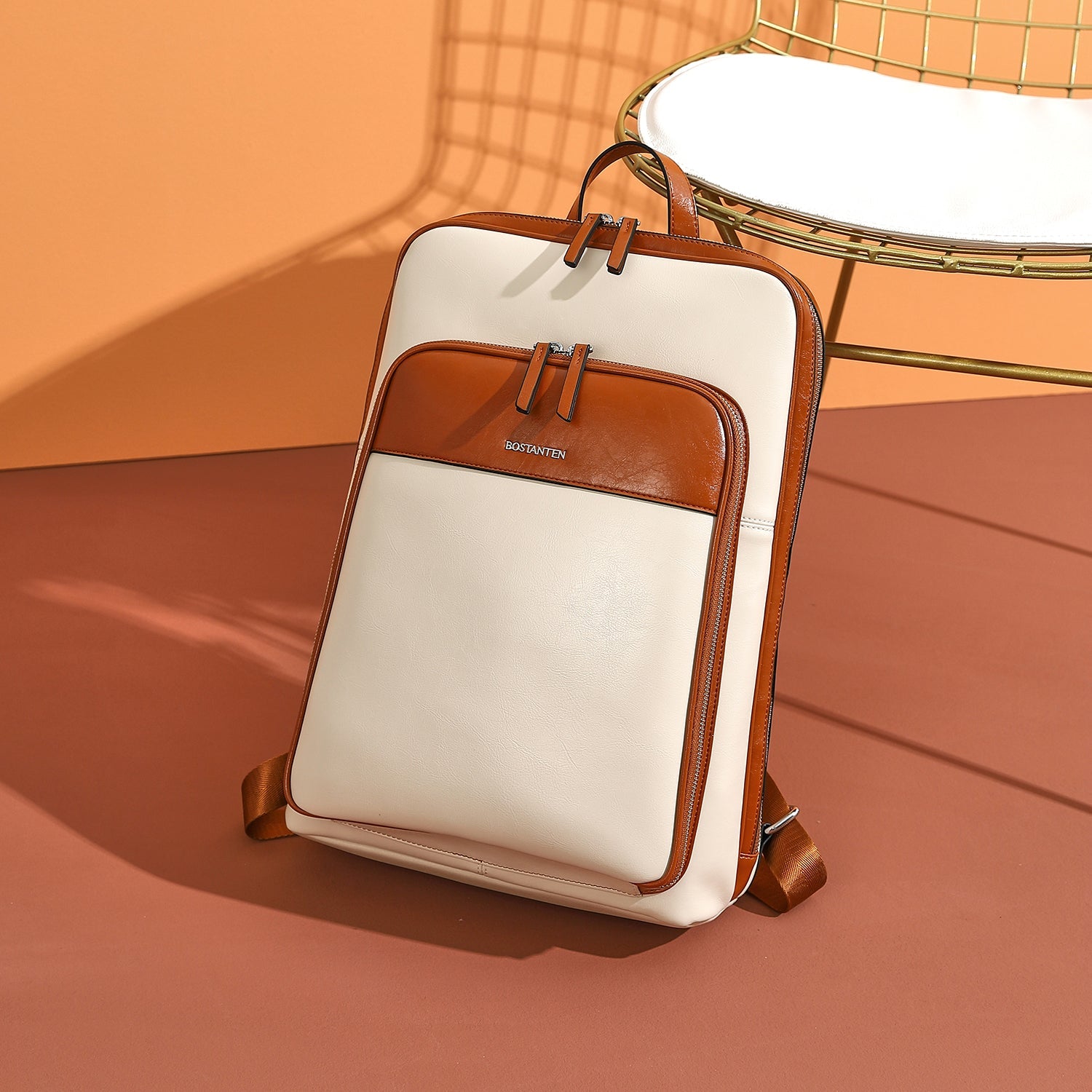 Vallis Vintage Leather Laptop College Travel Backpack
