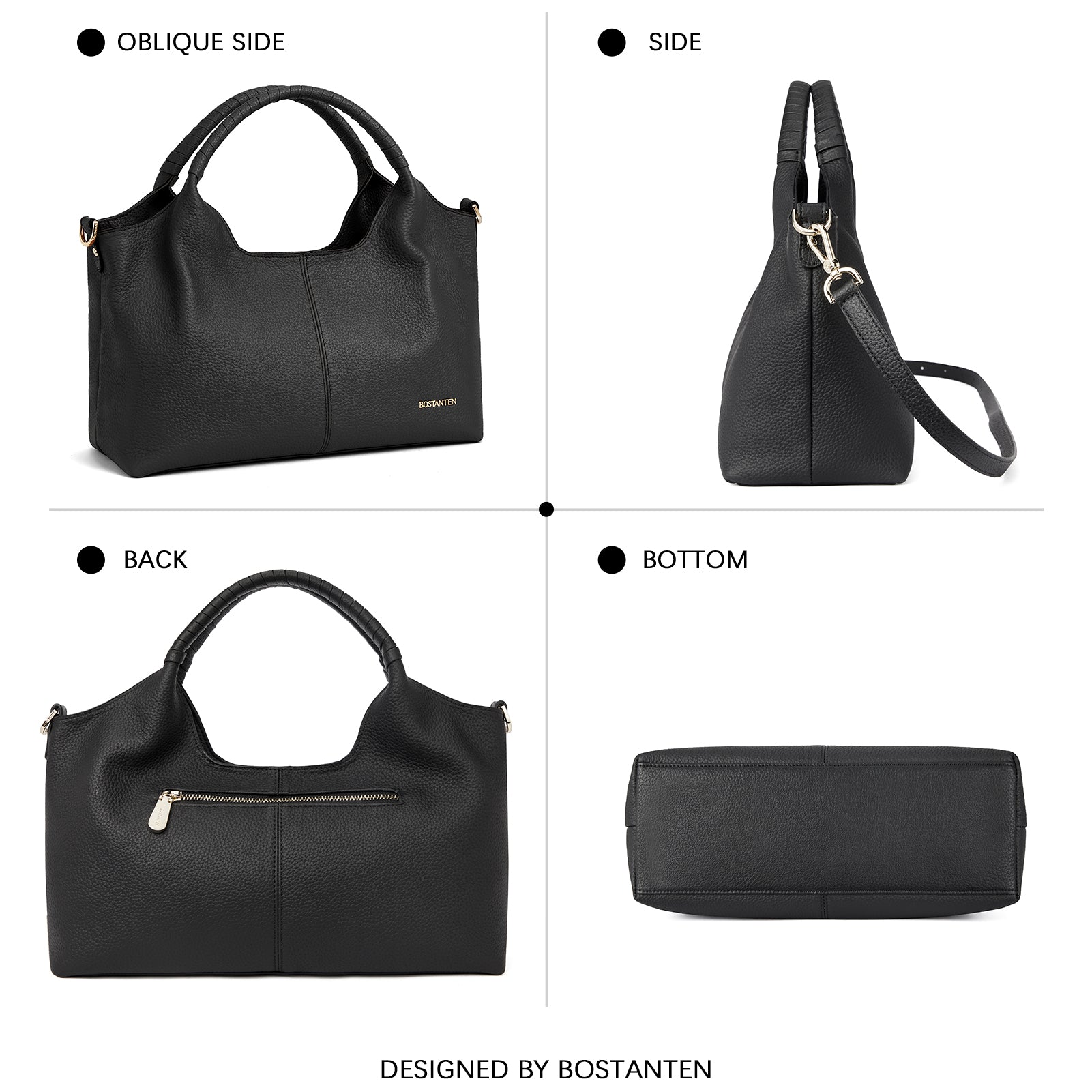 Nevin Genuine Leather Satchel Hobo Top Handle Tote Handbags