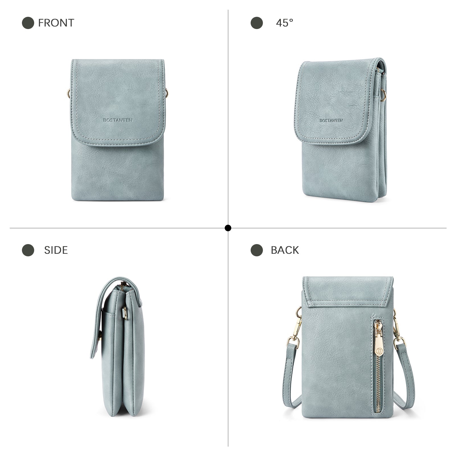 Evelyn Leather Crossbody Phone Wallet For Women —— Boudoir Style