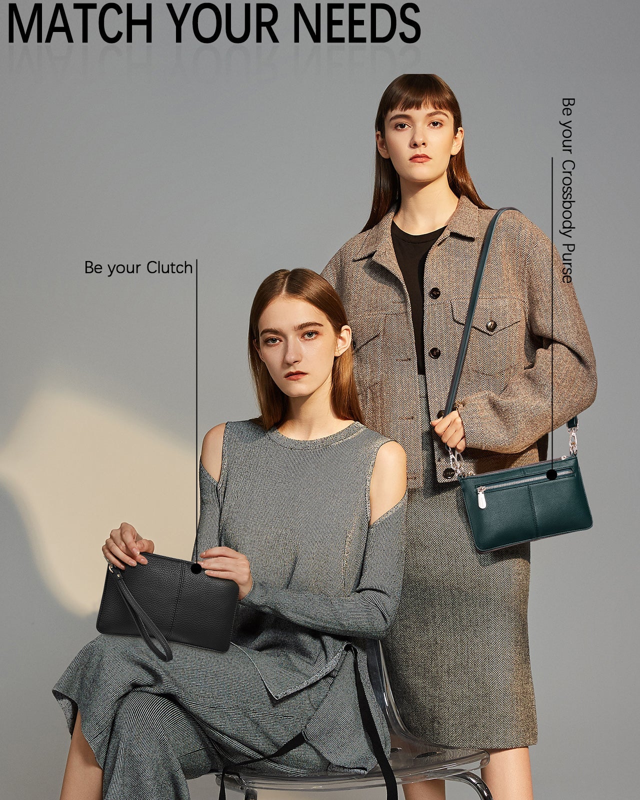Nola Chic and Sustainable - The Vegan Leather Envelope Clutch Purse