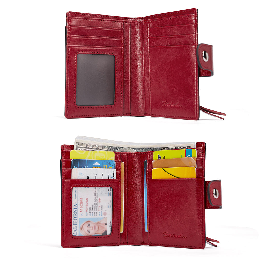 Lnna Hand Tooled Leather Wallet - Wine Red