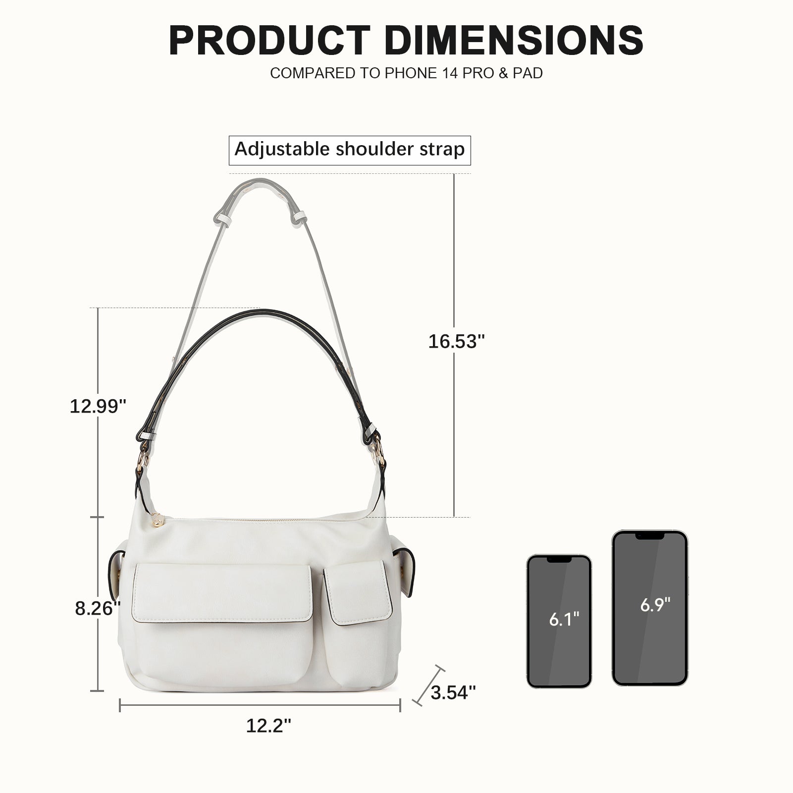 Kweli Distressed Cargo Pocket Shoulder Bag
