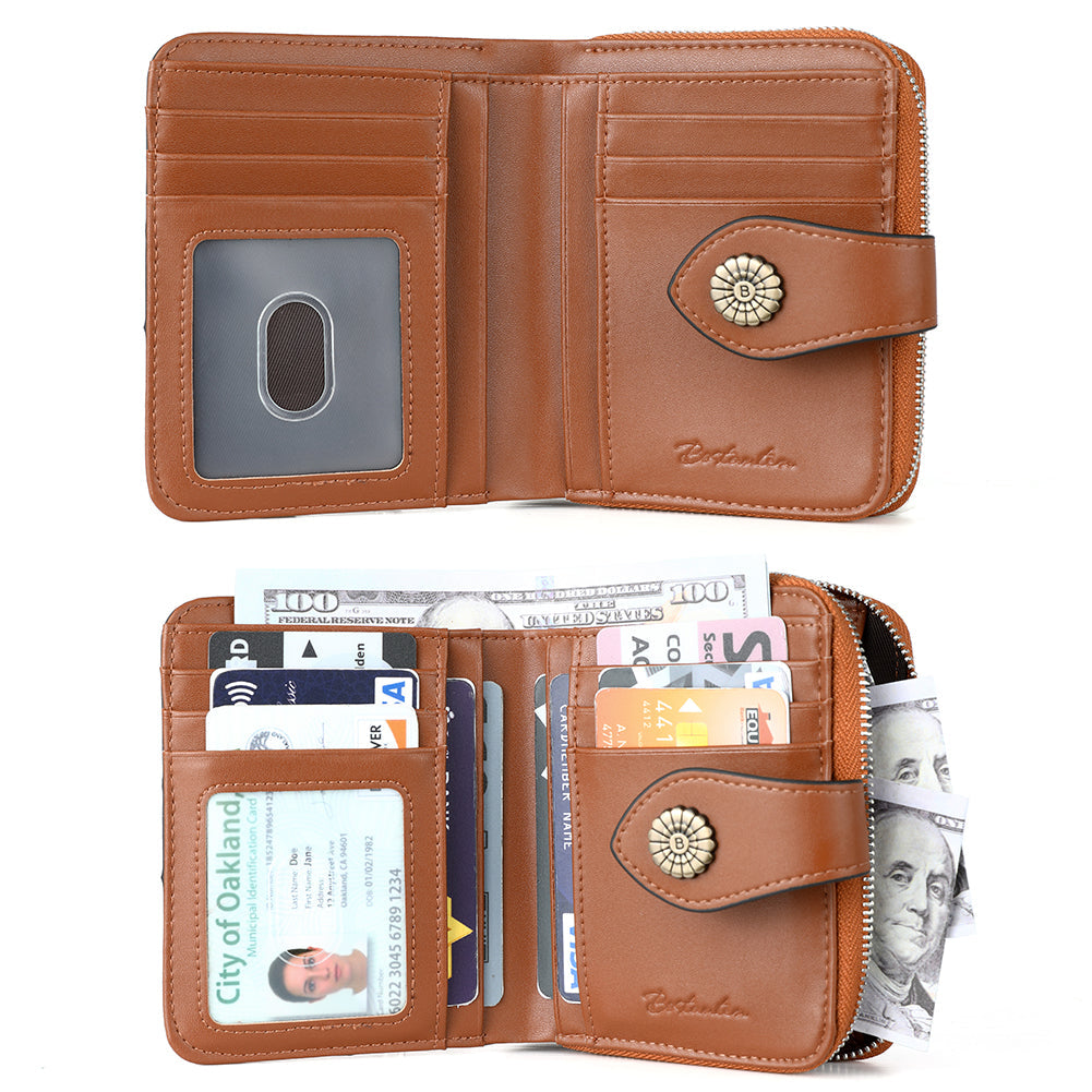 Rozenn Full Grain Leather Money Clip Wallet —— Small Bifold