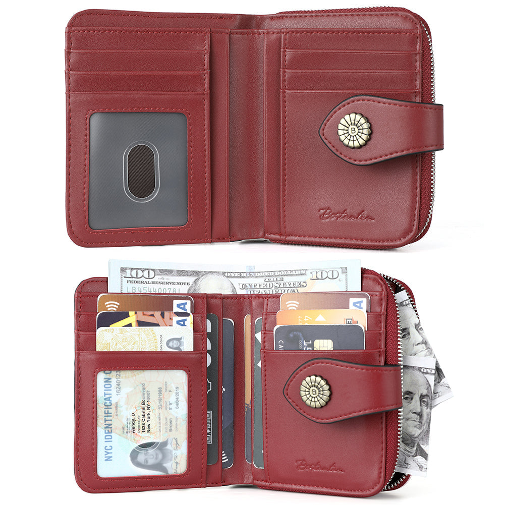 Rozenn Full Grain Leather Money Clip Wallet —— Small Bifold