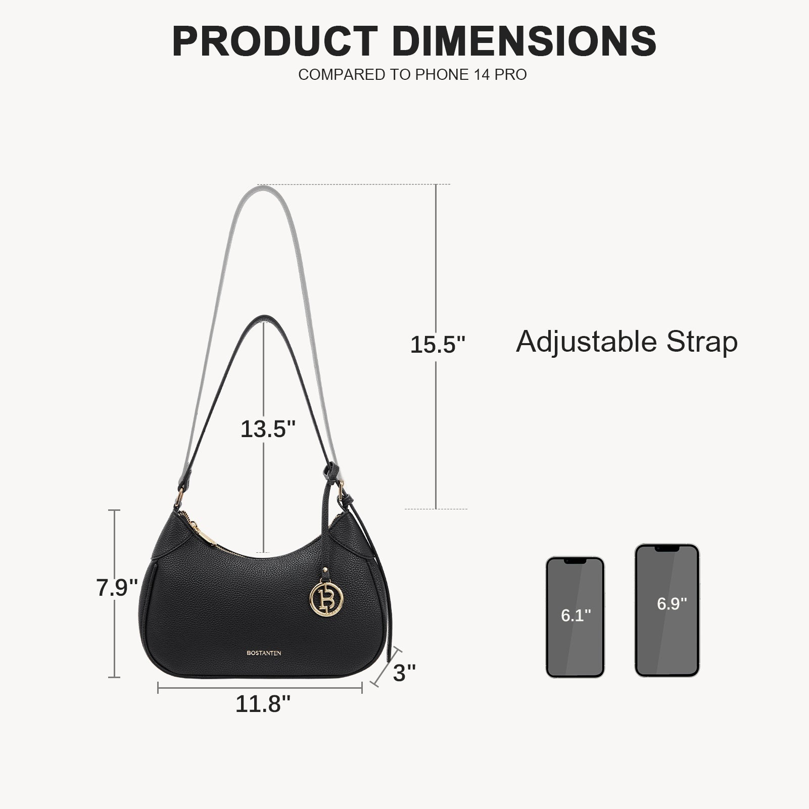 KWELI Trendy Crescent Women Shoulder Bag