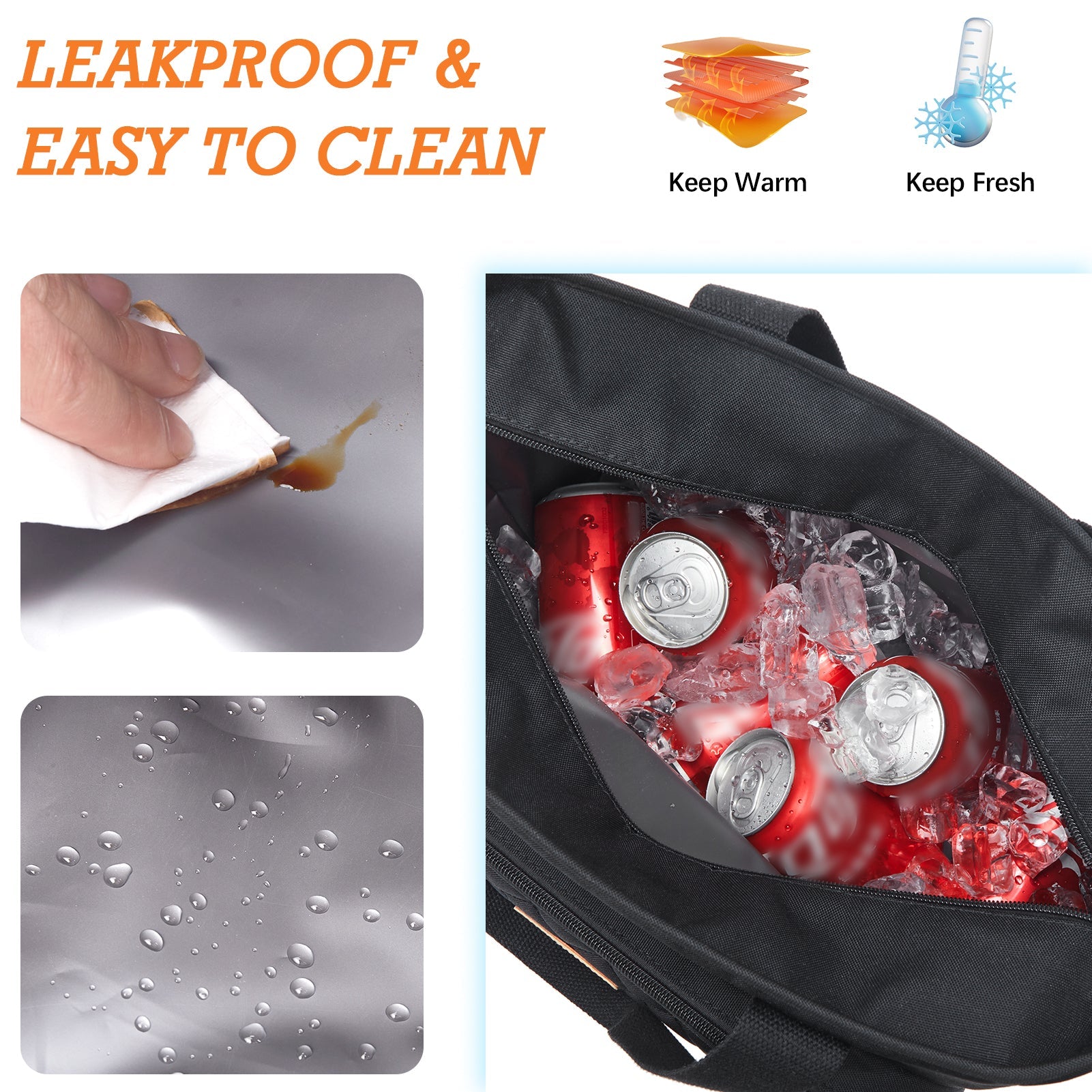 Insulated Soft Cooler Bag 13L Large Lunch Bag