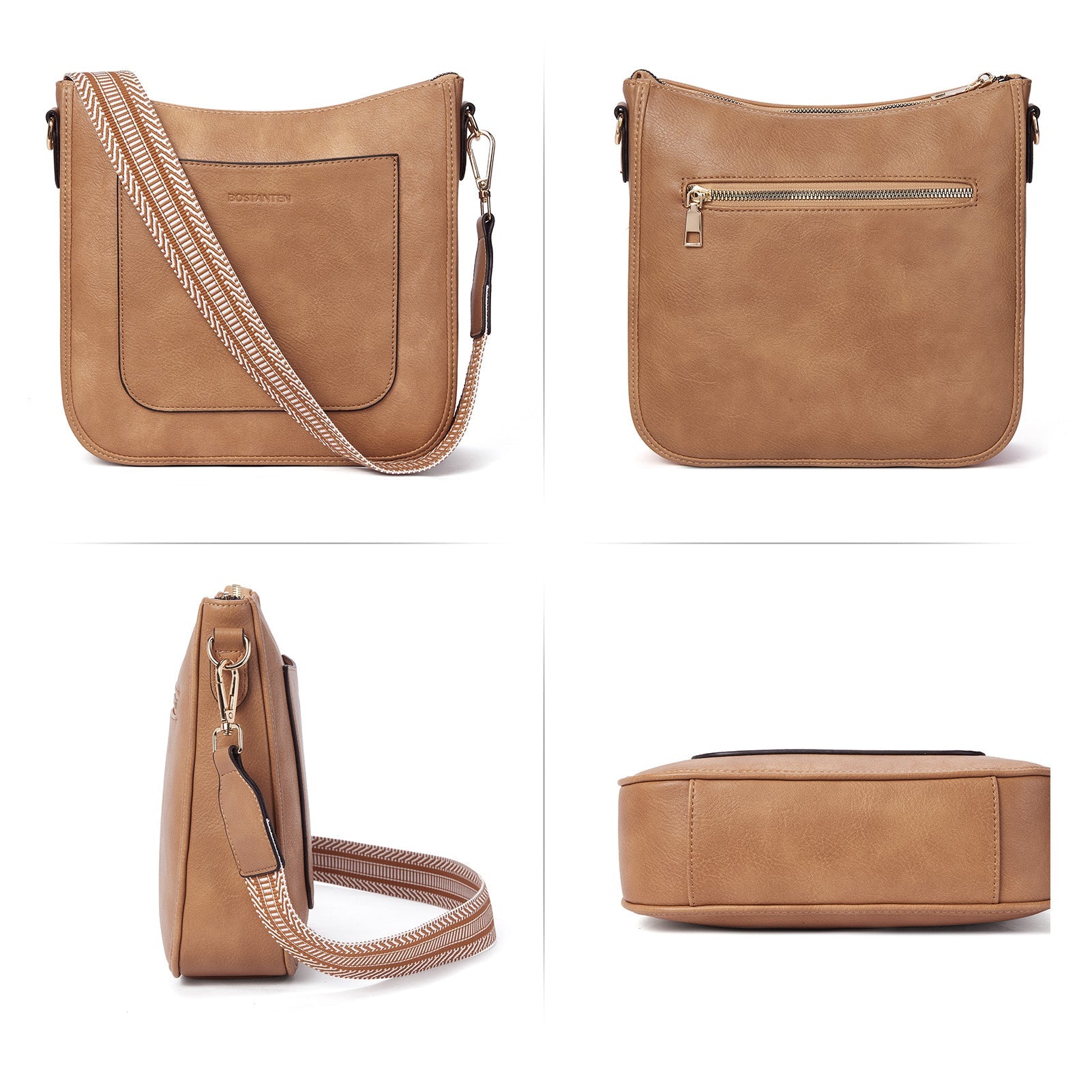Lotty Floral Embroidered Leather Tote with Shoulder Strap