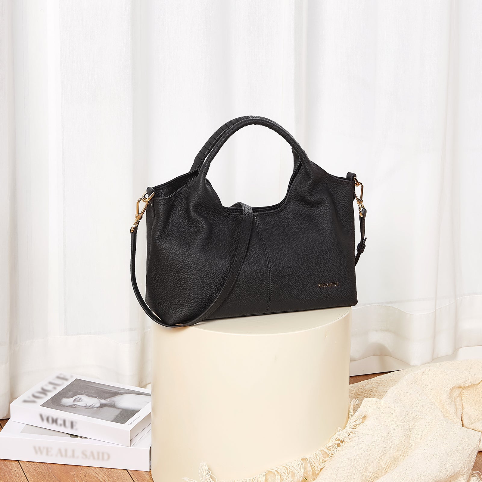 Nevin Genuine Leather Satchel Hobo Top Handle Tote Handbags