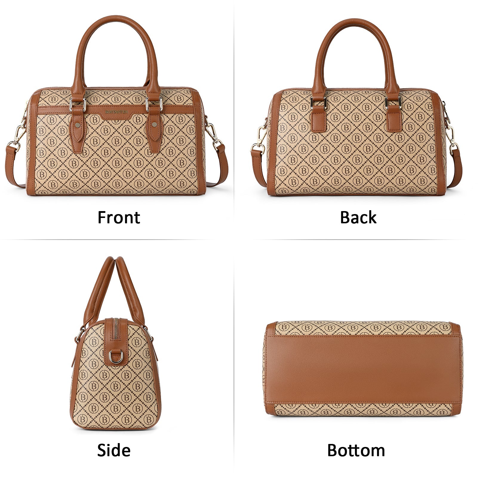 BOSTANTEN Womens Handbags Genuine Leather Designer Tote Bag Ladies Top Handle Crossbody Purse