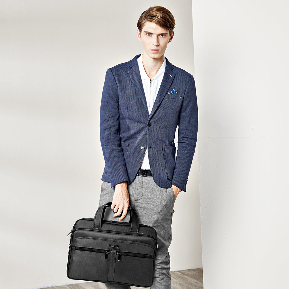 Waterproof Nylon Briefcase Expandable Travel Bag | 17' Laptop