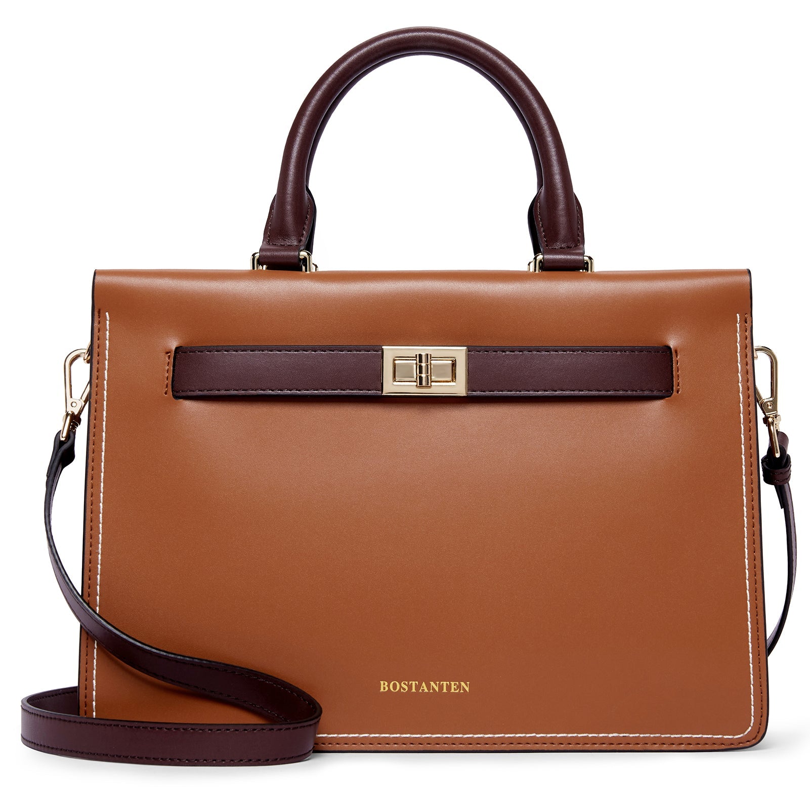 BOSTANTEN Leather Handbag for Women Top Handle Designer Fashion Shoulder Bag Purse