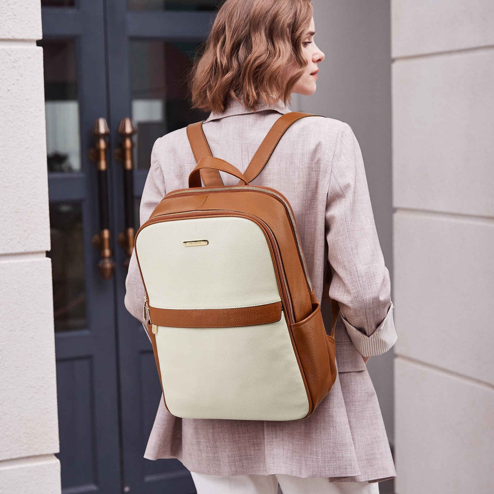 Laptop Backpack for Women - Premium Leather