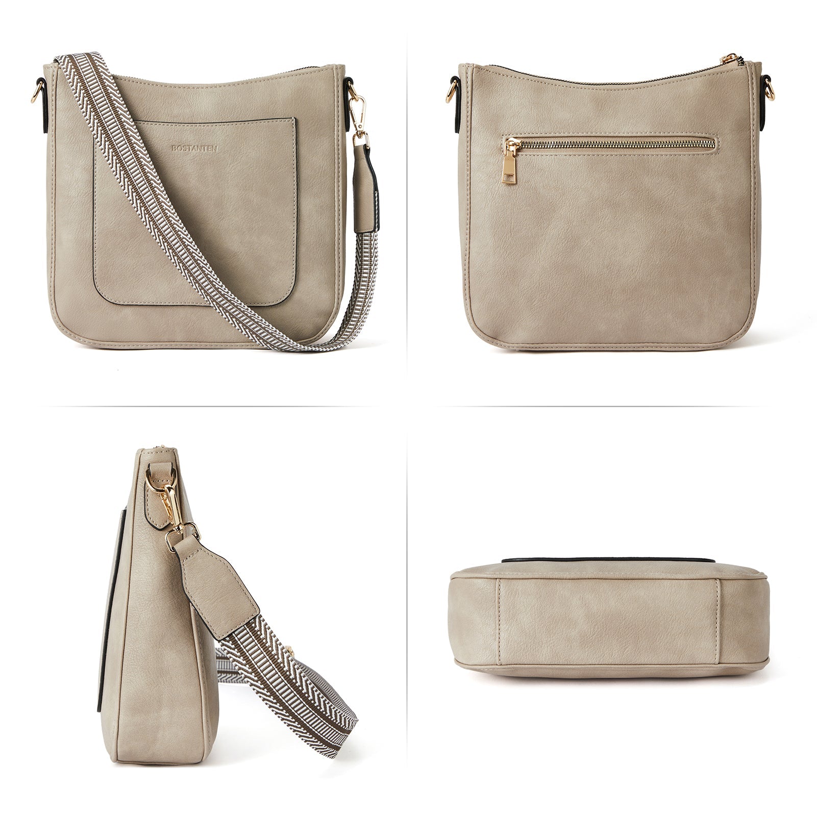 Nola Reversible Boho Straps Vegan Leather Hobo Handbags