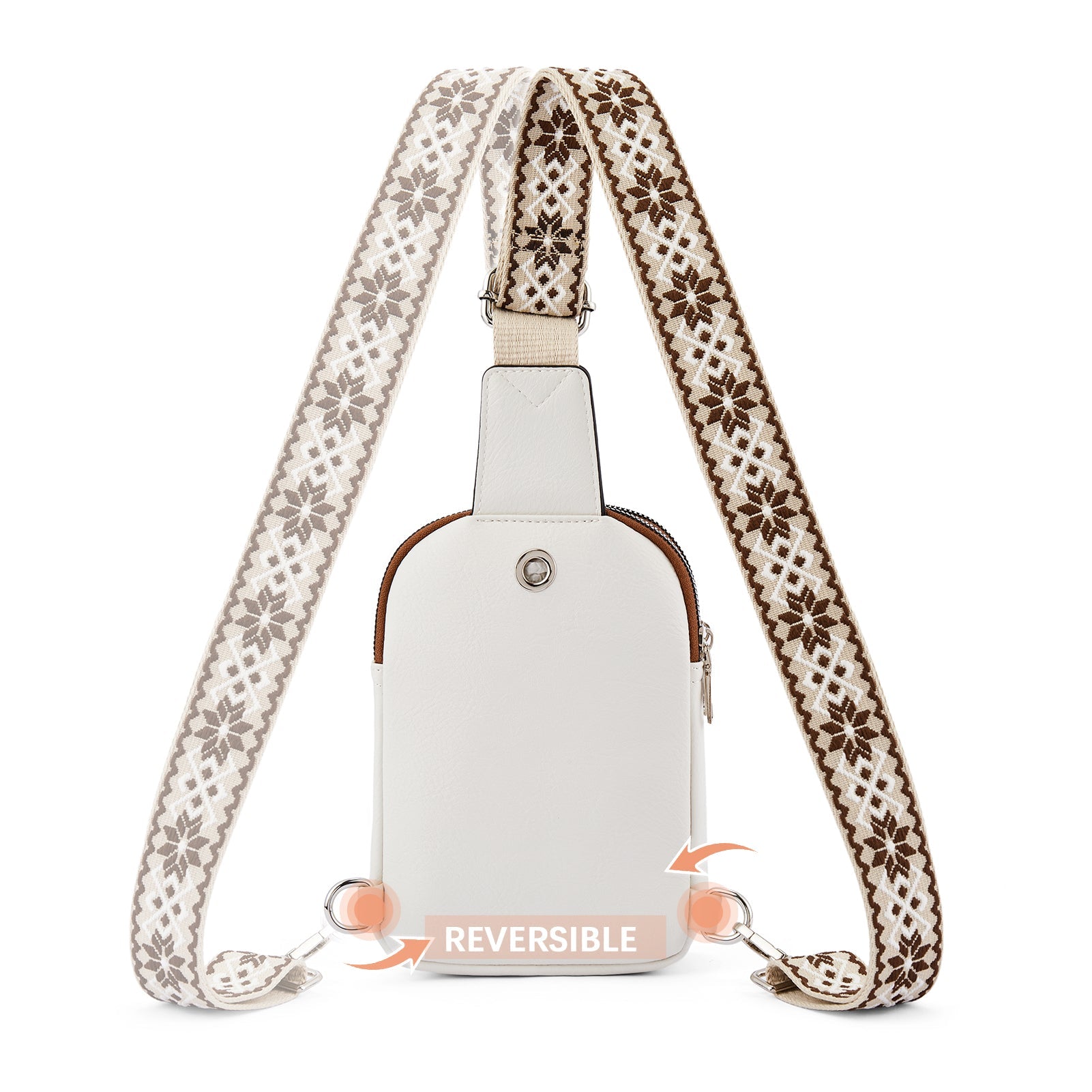 Aurora Adjustable Embroidered Shoulder Strap Crossbody Bag for Women