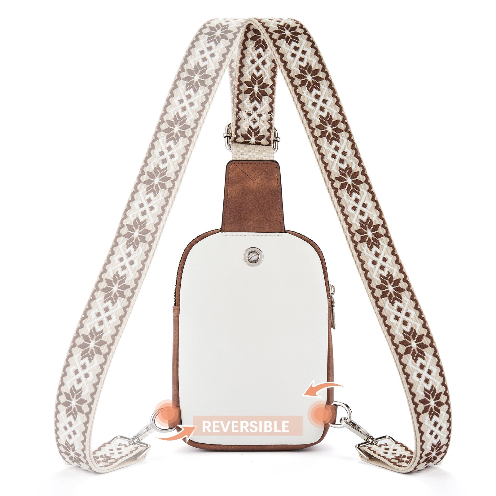 Aurora Adjustable Embroidered Shoulder Strap Crossbody Bag for Women