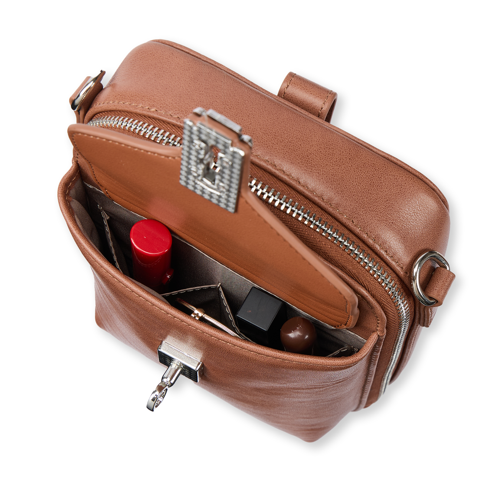 Nevin Vegetable-Tanned Genuine Leather Crossbody Phone Bag
