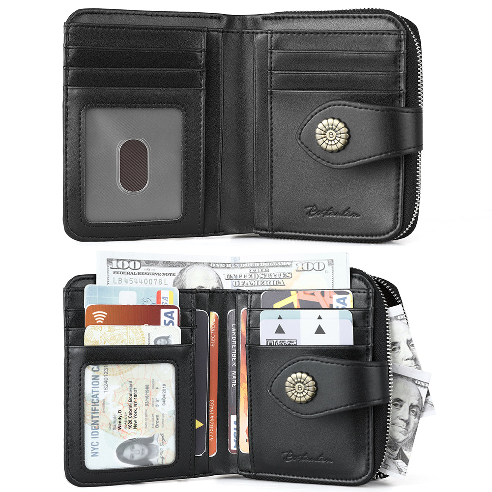 Rozenn Full Grain Leather Money Clip Wallet —— Small Bifold