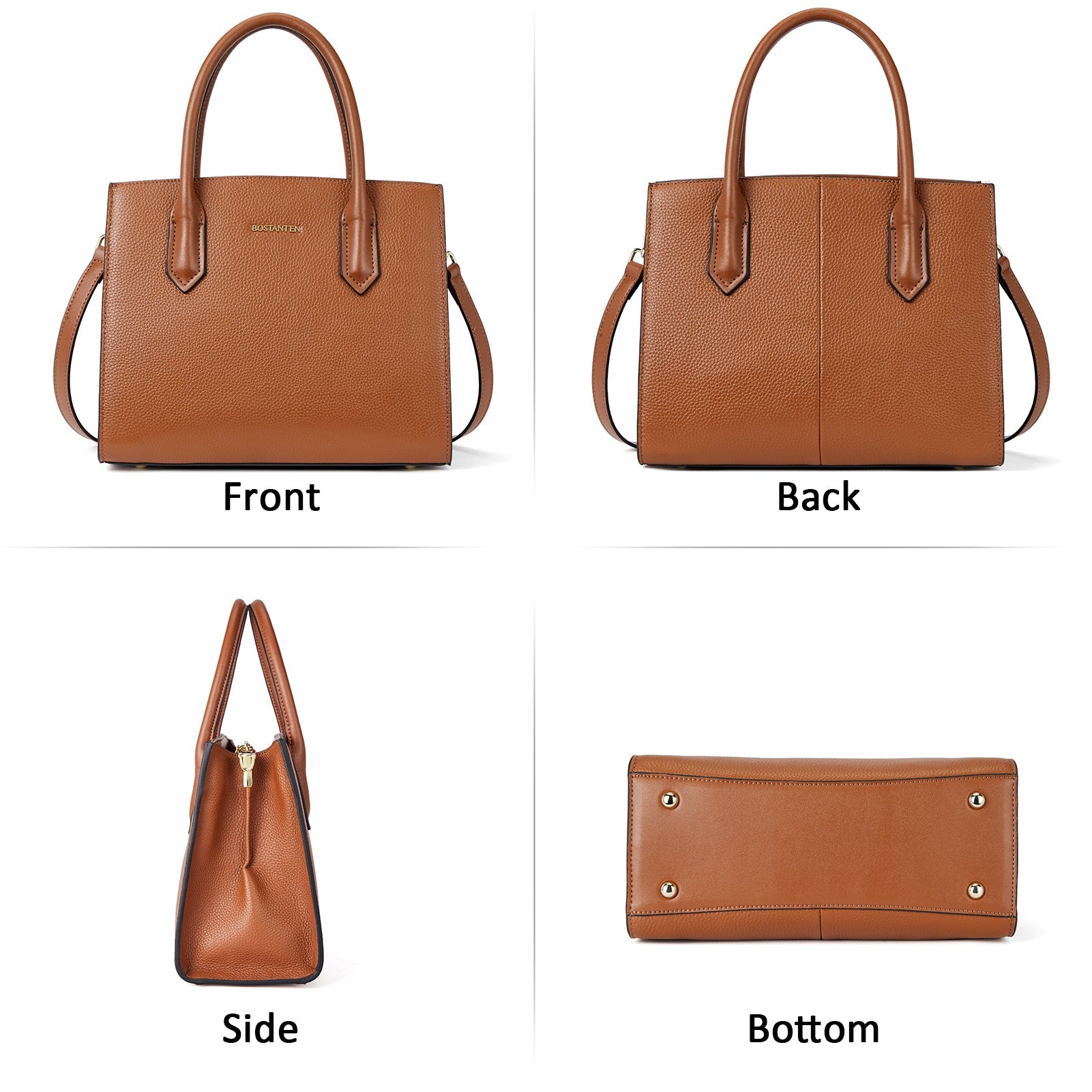 Machk Genuine Leather Tote Bag — Handle Shoulder