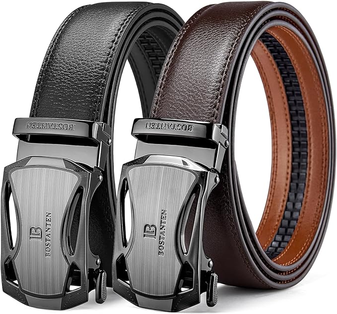 Bostanten Leather Ratchet Men's Belt — All Sets