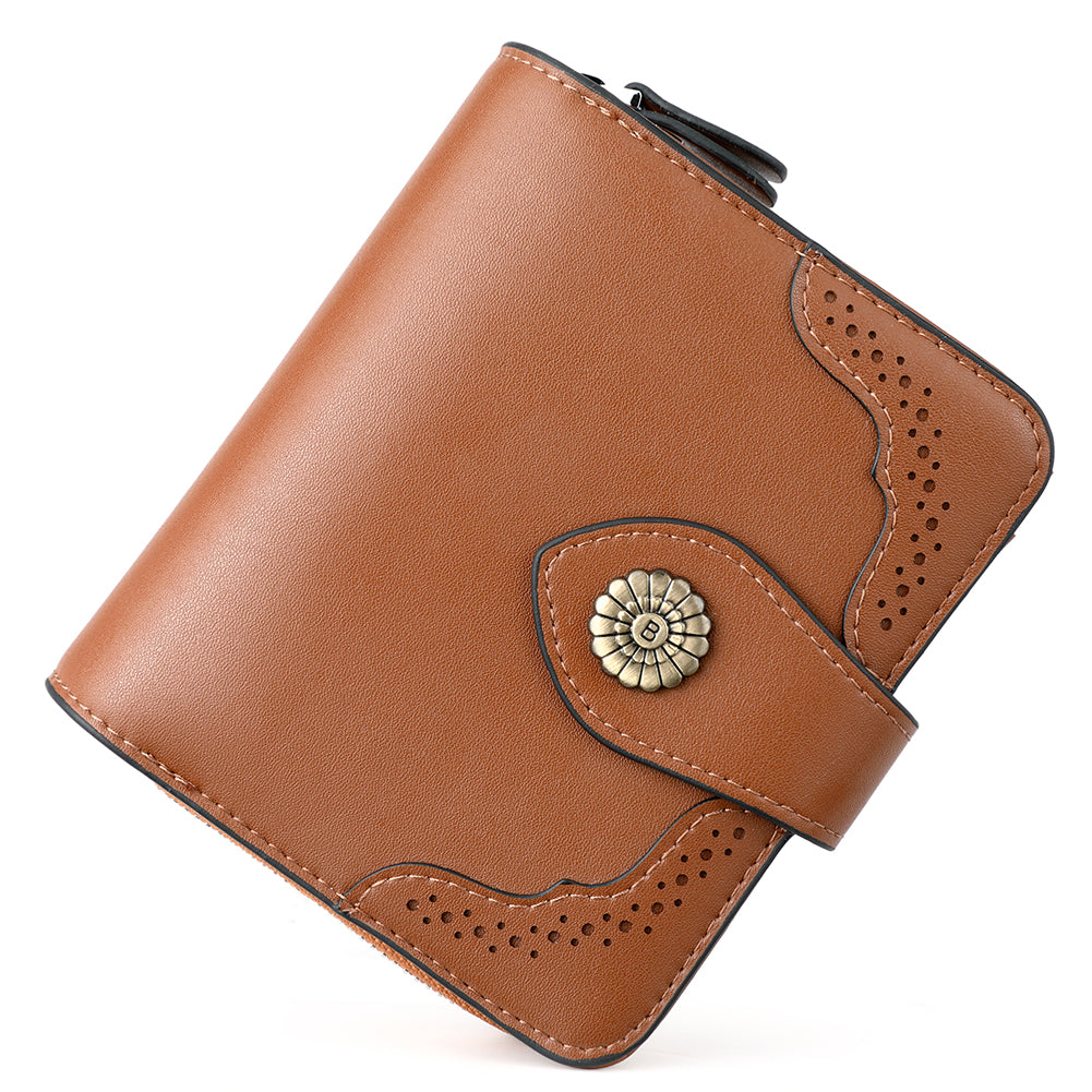 Rozenn Full Grain Leather Money Clip Wallet —— Small Bifold