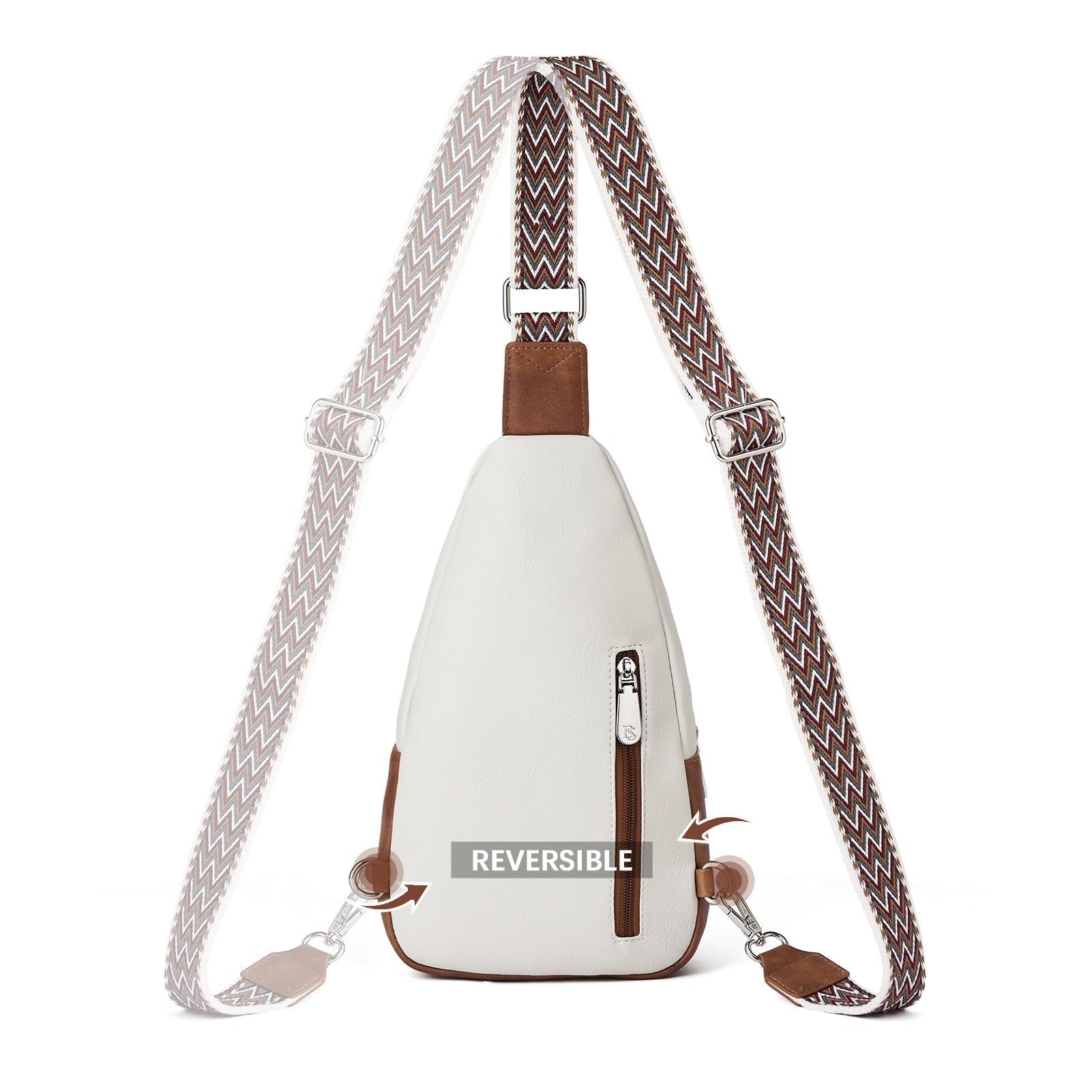 Aurora Chevron Patterned Sling Bag with Adjustable Guitar Strap