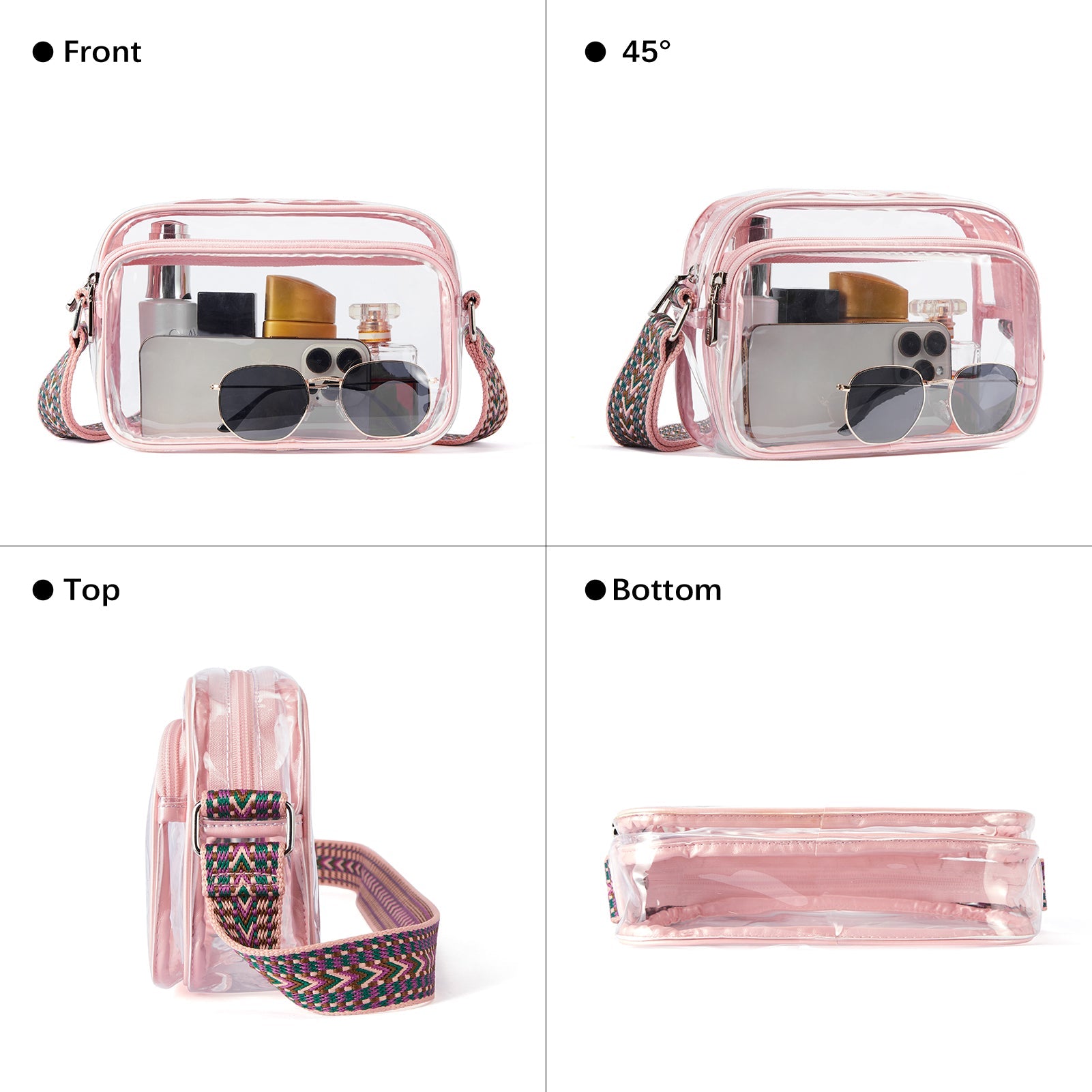 Nola Clear Stadium-Approved Crossbody Bags for Women