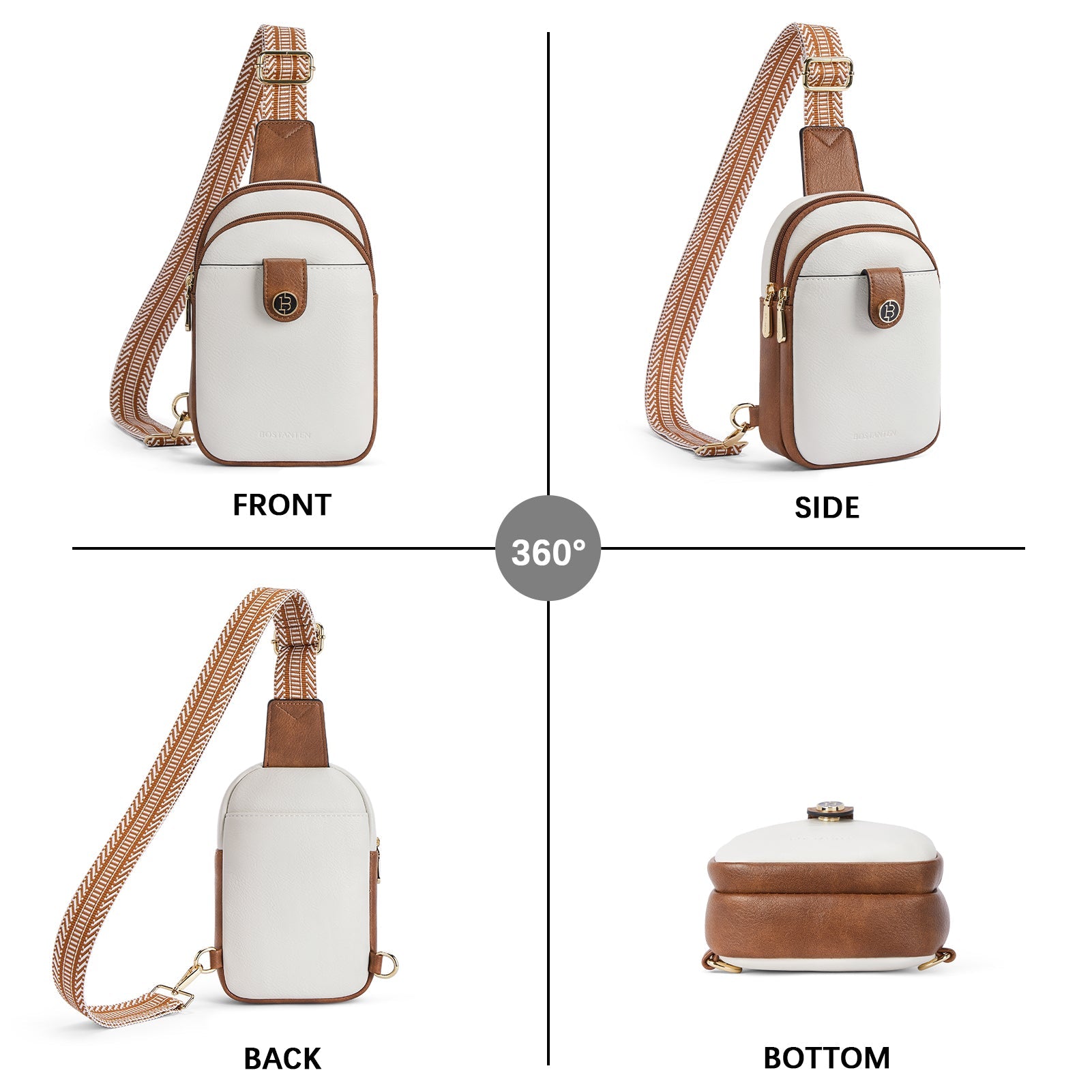 Arrio Reversible Strap Women's Leather Leather Sling Bag