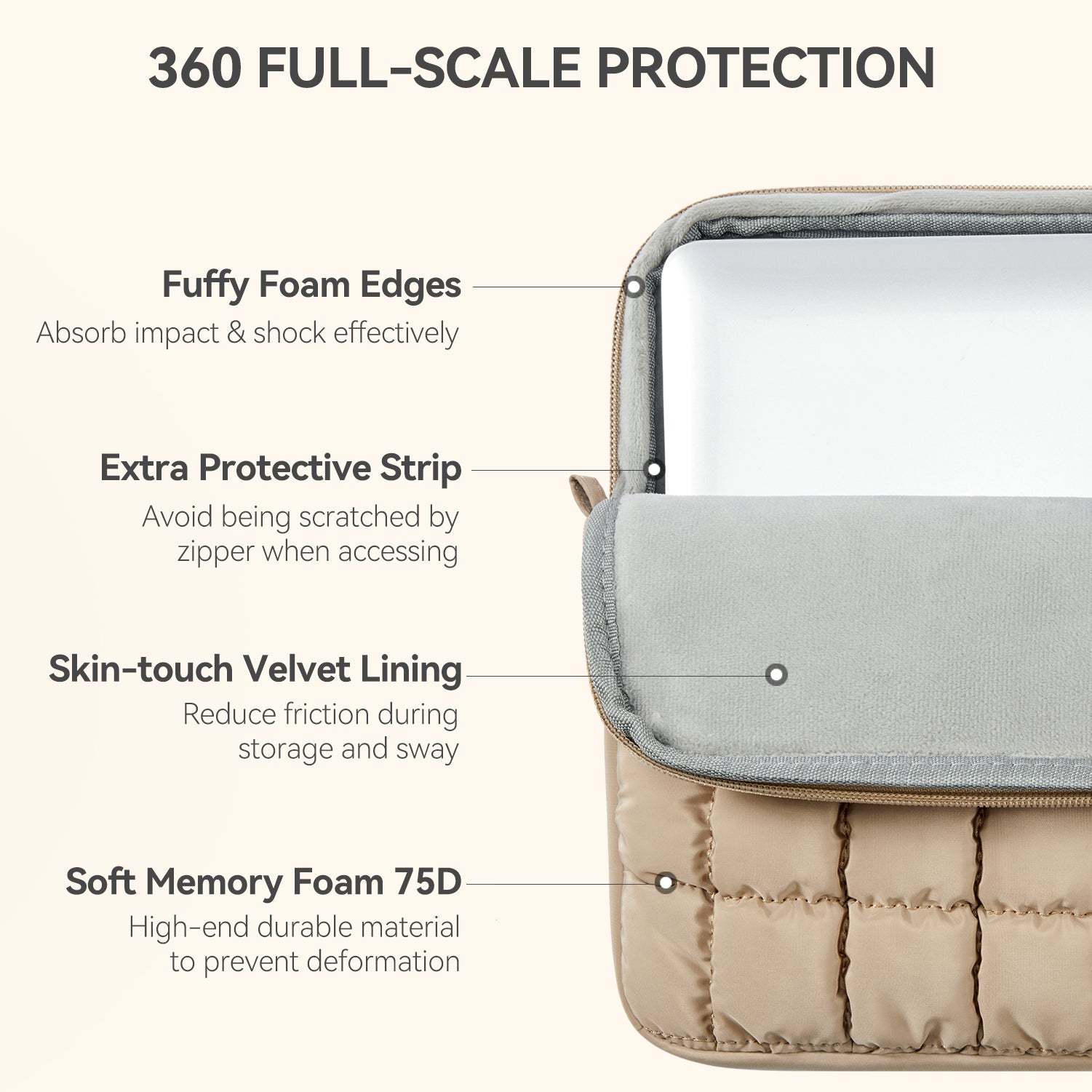 Protective Case Quilted Puffy Laptop Sleeve