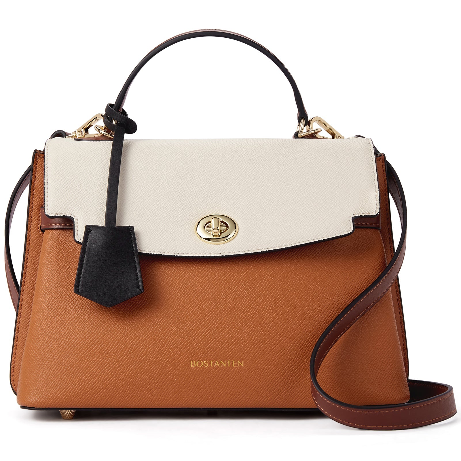 BOSTANTEN Top-handle Handbags for Women Designer Leather Crossbody Satchel Bags Shoulder Tote Purse