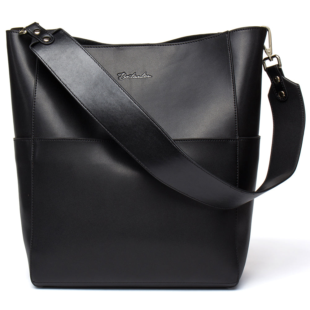 Lotty Genuine Leather Bucket Bag With 2 Shoulder Straps