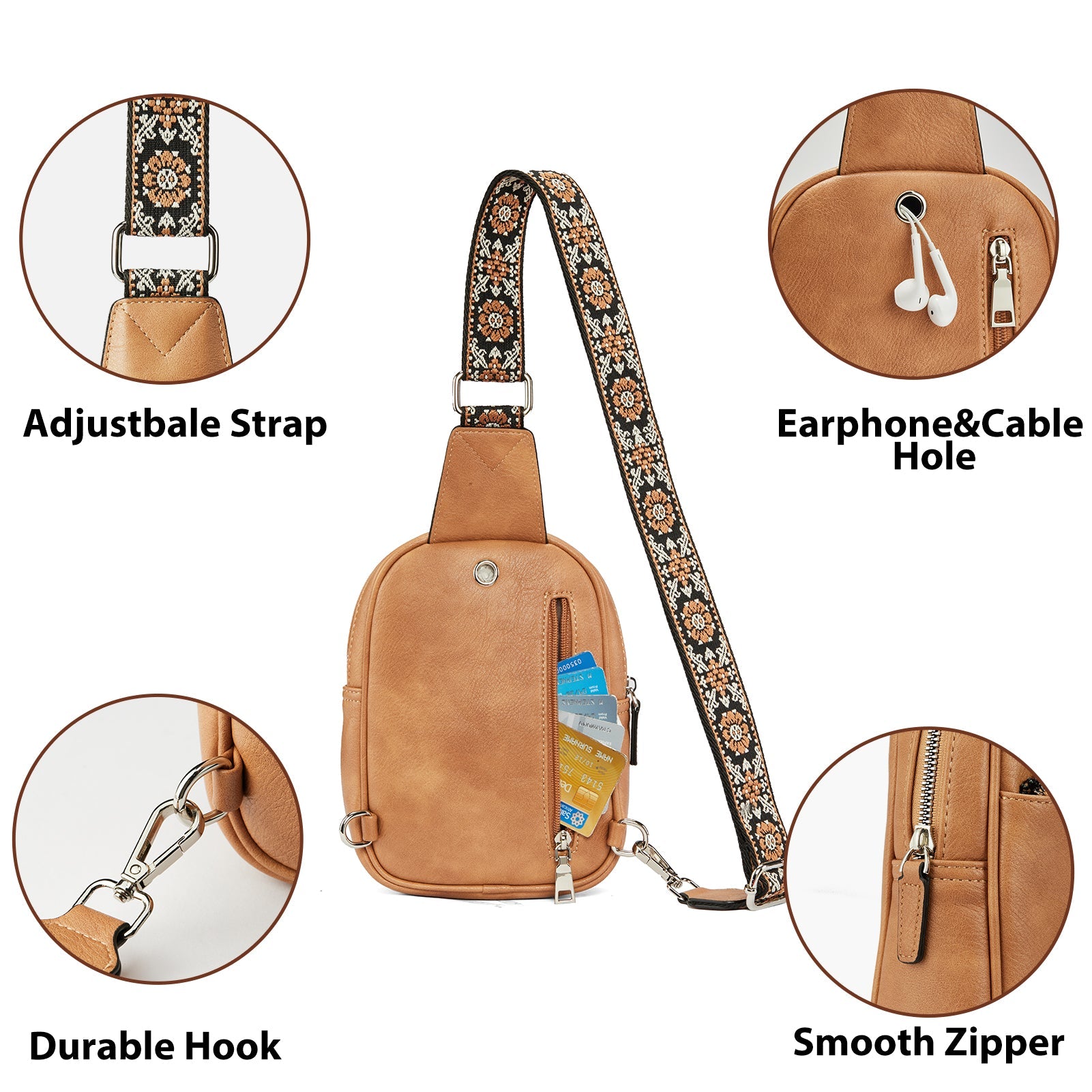 Aurora Anti-Theft Bohemian Shoulder Strap Crossbody Bag